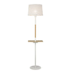 M5465 Nordica II Floor Lamp USB Socket 1 Light White/Beech White Shade