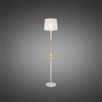 M5465 Nordica II Floor Lamp USB Socket 1 Light White/Beech White Shade