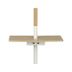 M5465 Nordica II Floor Lamp USB Socket 1 Light White/Beech White Shade