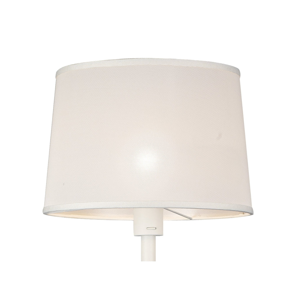 M5465 Nordica II Floor Lamp USB Socket 1 Light White/Beech White Shade
