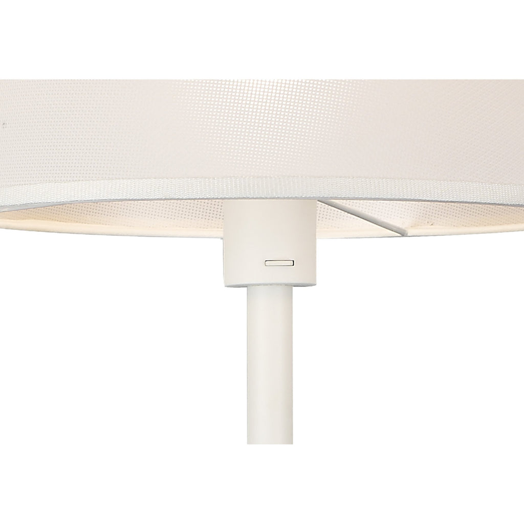 M5465 Nordica II Floor Lamp USB Socket 1 Light White/Beech White Shade