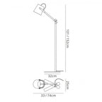 M4920 Nordica Floor Lamp White Shade 1 Light E27 Matt White/Beech Ivory White Shade