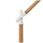 M4920 Nordica Floor Lamp White Shade 1 Light E27 Matt White/Beech Ivory White Shade