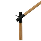 M4921 Nordica Floor Lamp Black Shade 1 Light E27 Matt Black/Beech Black Shade