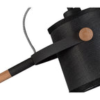 M4923 Nordica Table Lamp Black Shade 1 Light E27 Matt Black/Beech Black Shade