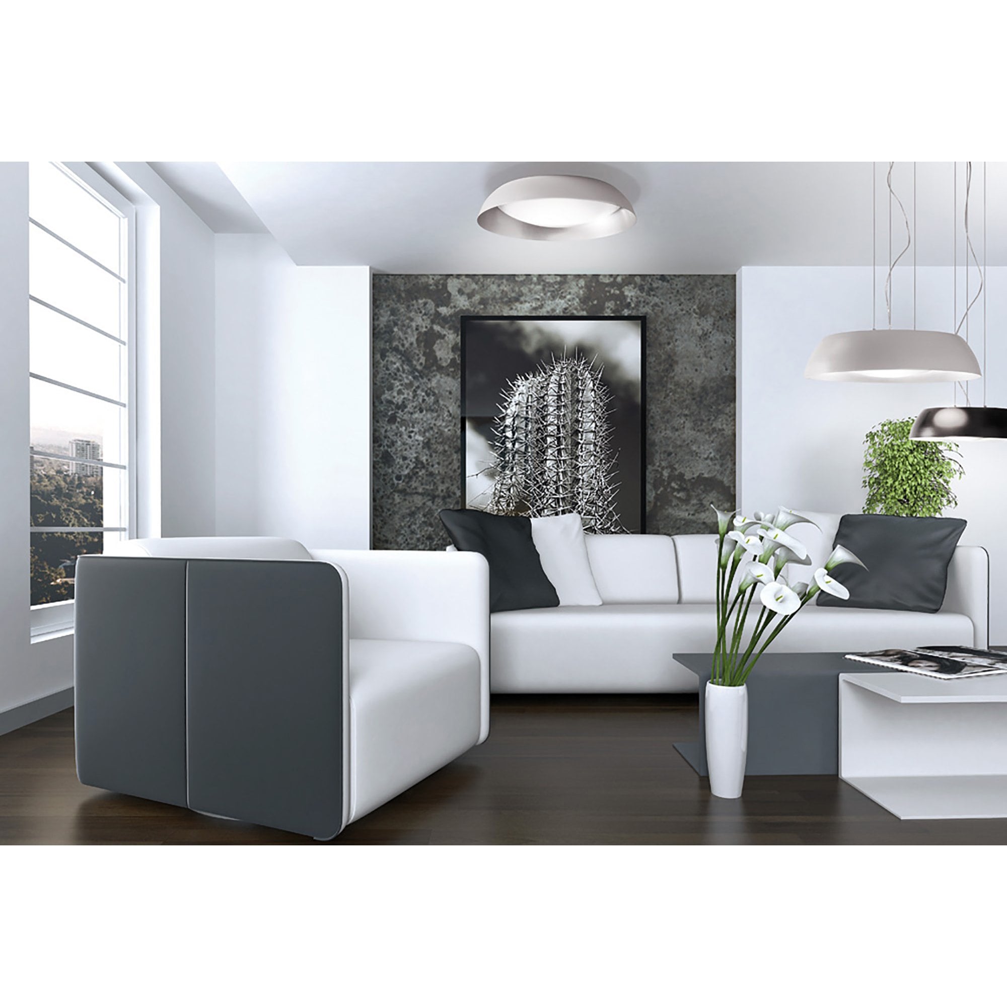 M4924 Nordica Wall Lamp White Shade 1 Light E27 Matt White/Beech Ivory White Shade