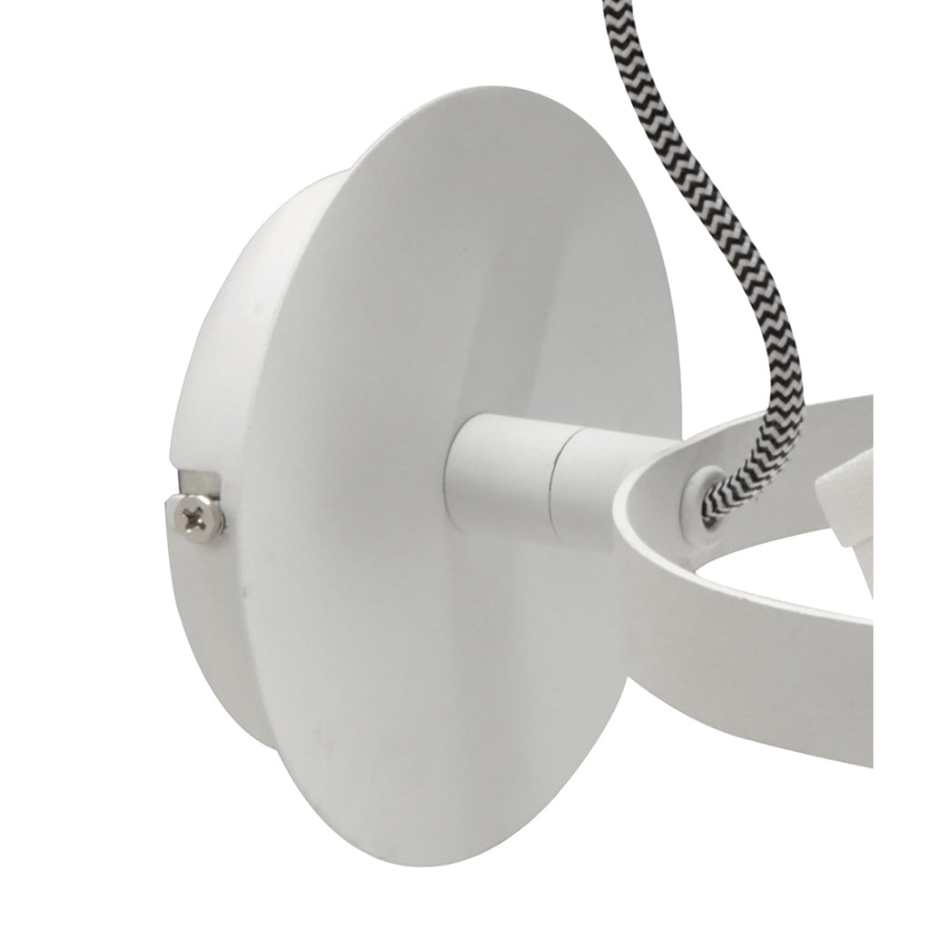 M4924 Nordica Wall Lamp White Shade 1 Light E27 Matt White/Beech Ivory White Shade