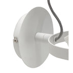 M4924 Nordica Wall Lamp White Shade 1 Light E27 Matt White/Beech Ivory White Shade
