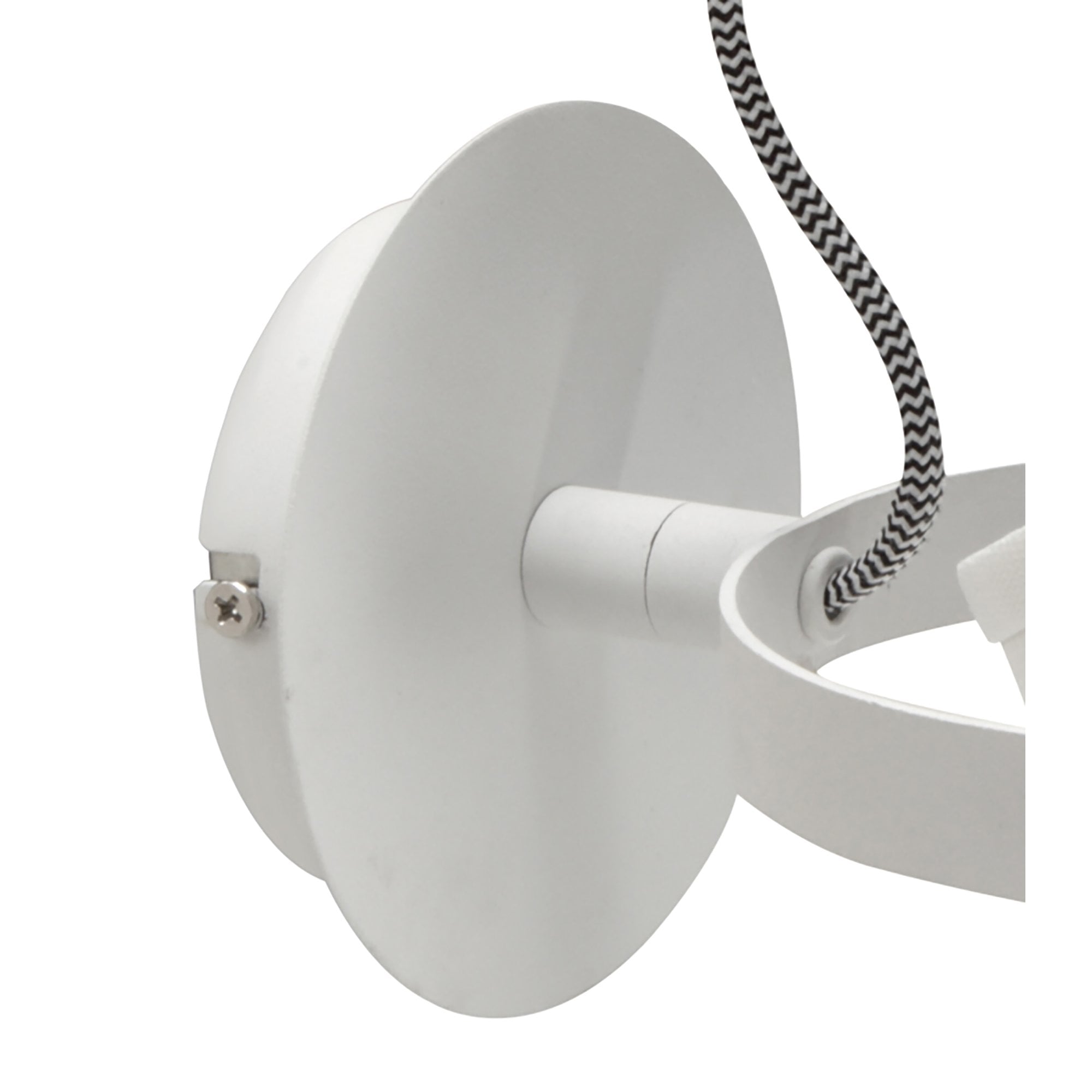 M4924 Nordica Wall Lamp White Shade 1 Light E27 Matt White/Beech Ivory White Shade