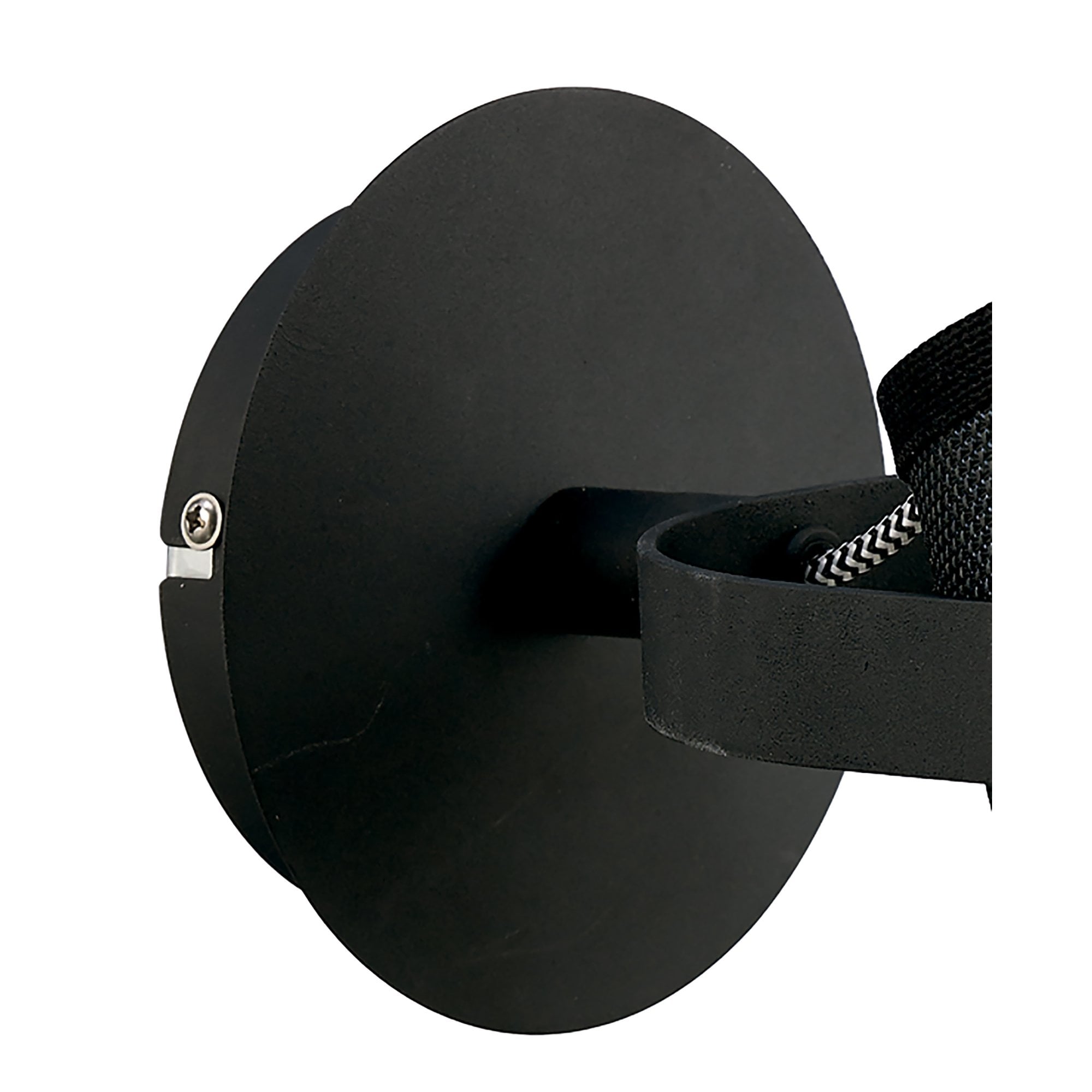 M4925 Nordica Wall Lamp Black Shade 1 Light E27 Matt Black/Beech Black Shade (S)
