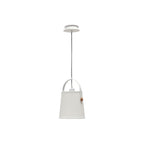 M4926 Nordica Pendant White Shade 1 Light E27 Matt White/Beech Ivory White Shade