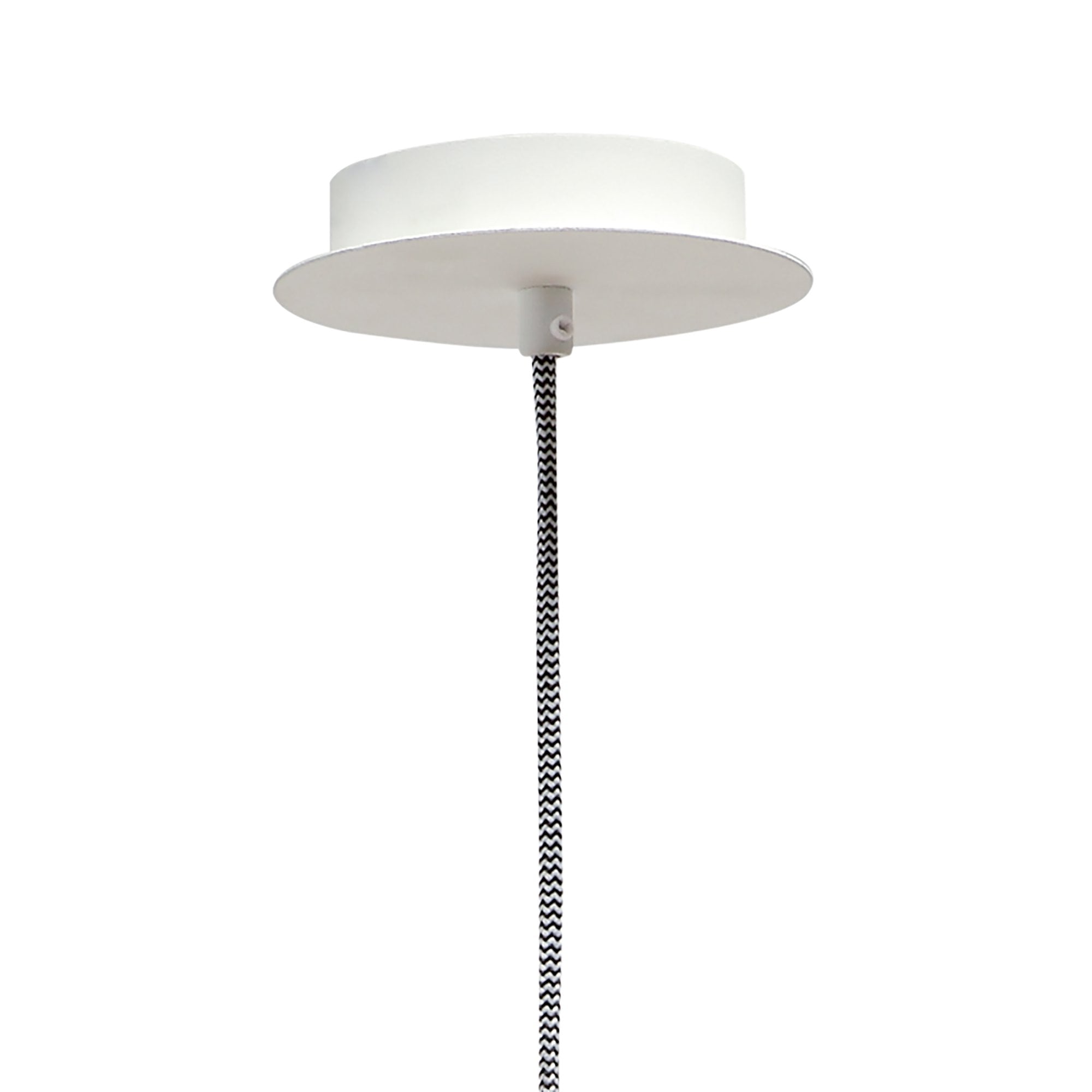 M4926 Nordica Pendant White Shade 1 Light E27 Matt White/Beech Ivory White Shade