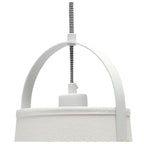 M4926 Nordica Pendant White Shade 1 Light E27 Matt White/Beech Ivory White Shade