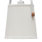 M4926 Nordica Pendant White Shade 1 Light E27 Matt White/Beech Ivory White Shade