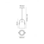 M4927 Nordica Pendant Black Shade 1 Light E27 Matt Black/Beech Black Shade