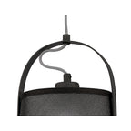 M4927 Nordica Pendant Black Shade 1 Light E27 Matt Black/Beech Black Shade