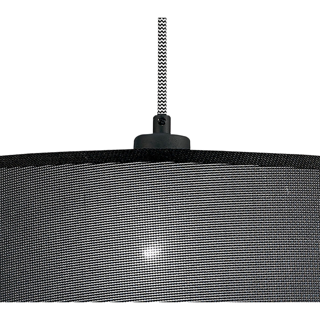 M4929 Nordica Multi Position Pendant Black Shade 1 Light E27 Matt Black/Beech Black Shade
