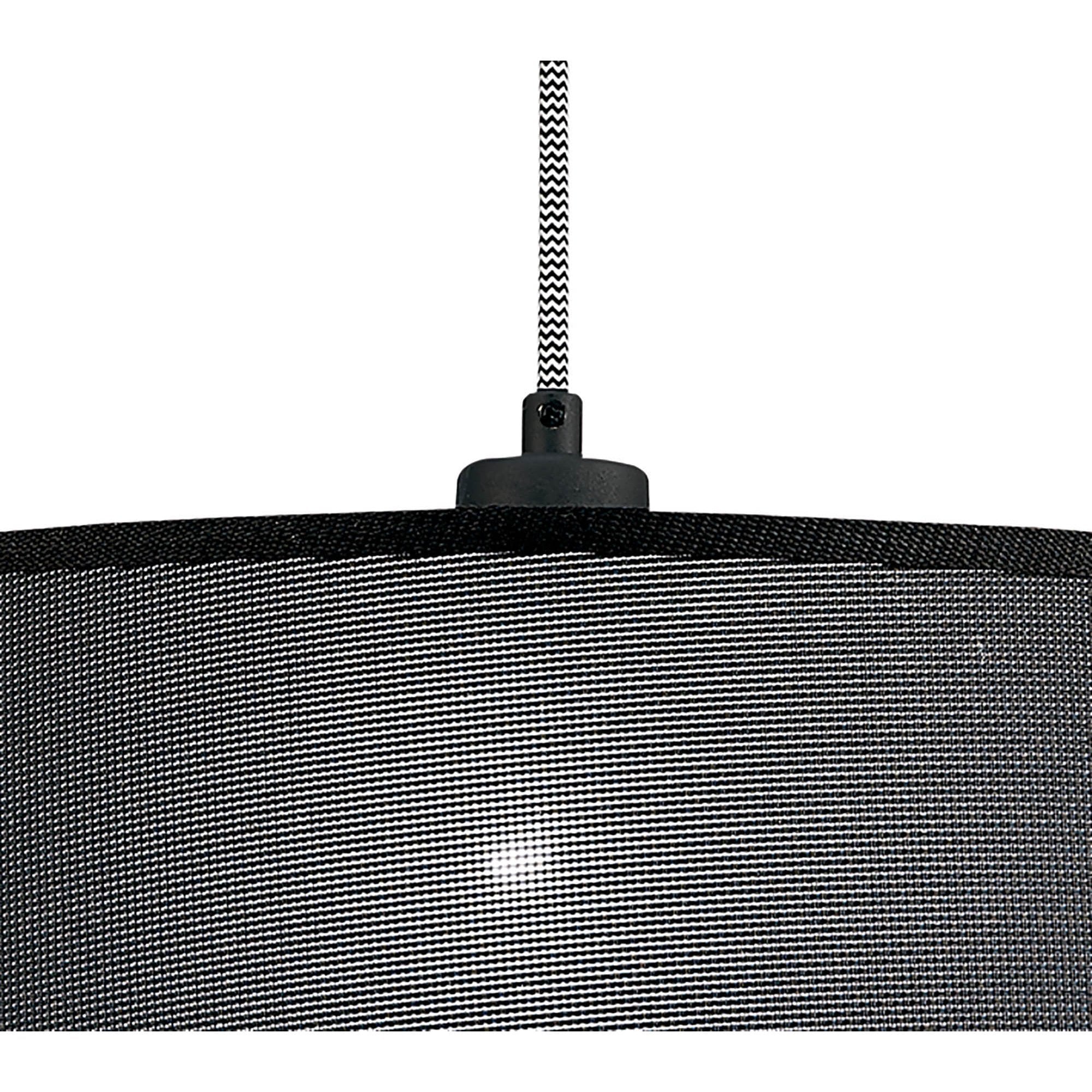 M4929 Nordica Multi Position Pendant Black Shade 1 Light E27 Matt Black/Beech Black Shade