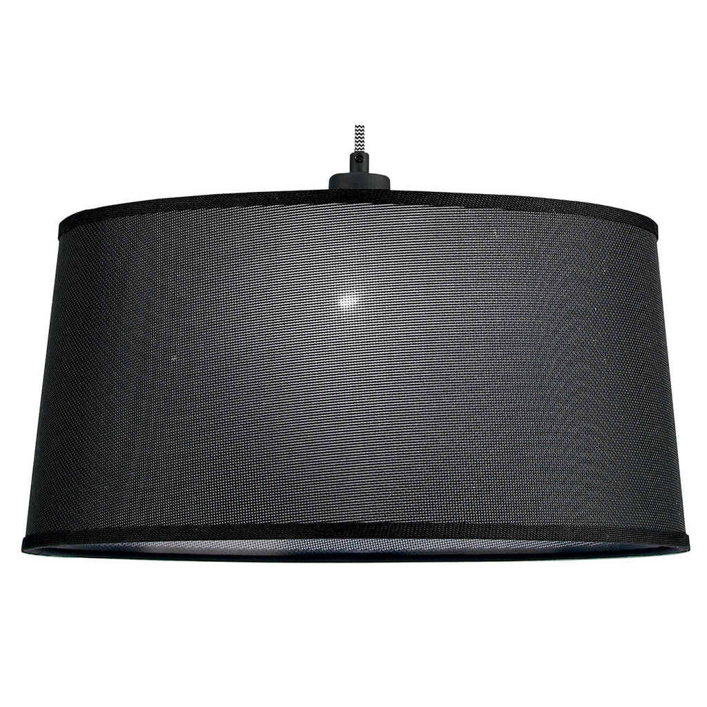 M4929 Nordica Multi Position Pendant Black Shade 1 Light E27 Matt Black/Beech Black Shade