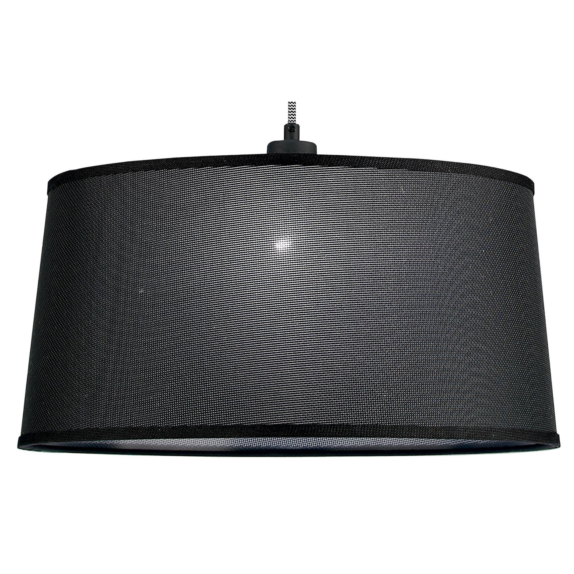 M4929 Nordica Multi Position Pendant Black Shade 1 Light E27 Matt Black/Beech Black Shade