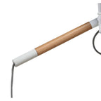 M4930 Nordica Linear Pendant White Shade 2 Light E27 Matt White/Beech Ivory White Shades