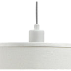 M4930 Nordica Linear Pendant White Shade 2 Light E27 Matt White/Beech Ivory White Shades
