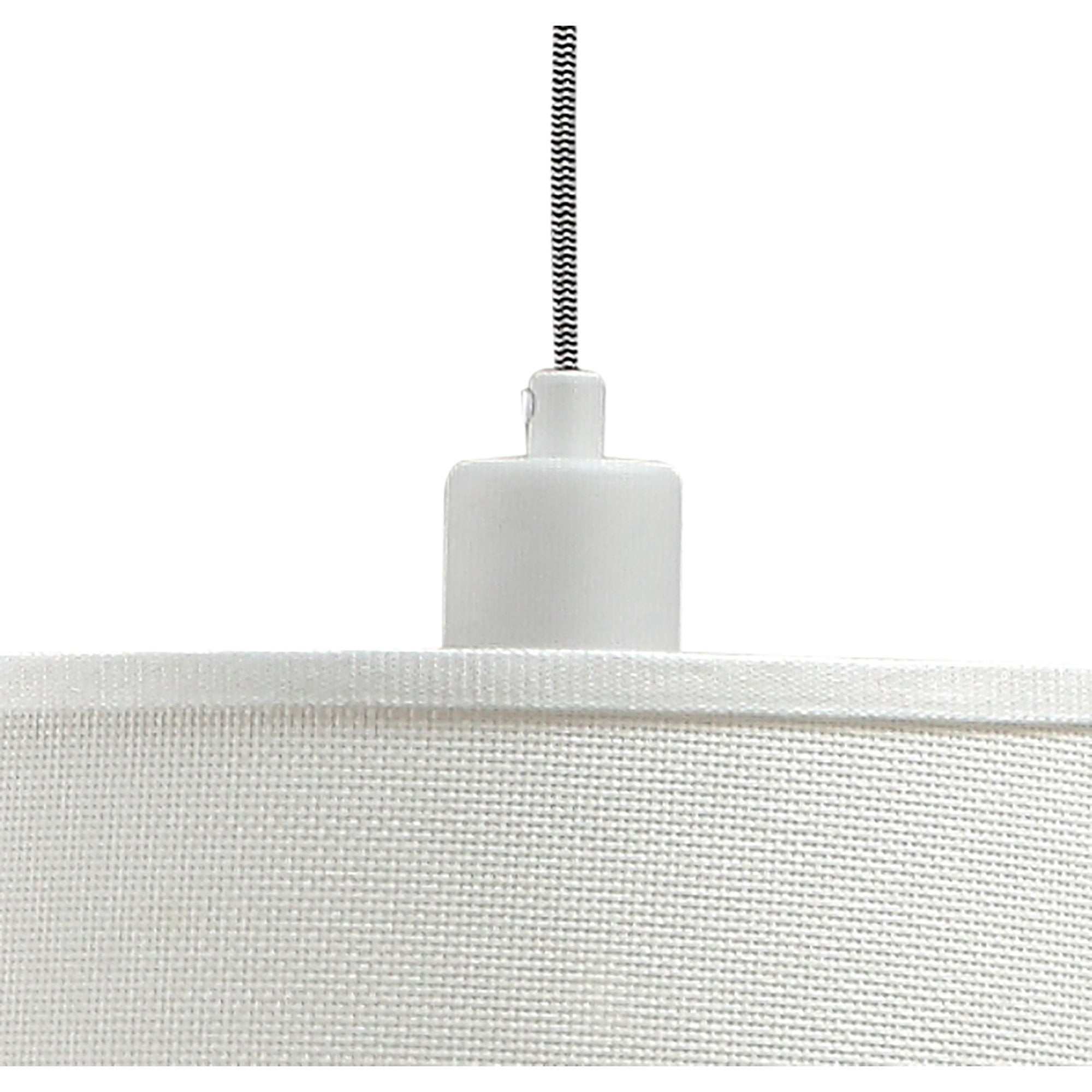 M4930 Nordica Linear Pendant White Shade 2 Light E27 Matt White/Beech Ivory White Shades