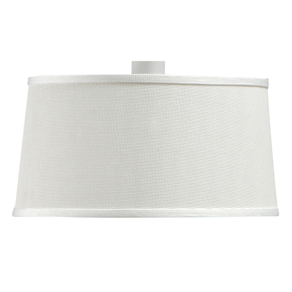 M4930 Nordica Linear Pendant White Shade 2 Light E27 Matt White/Beech Ivory White Shades