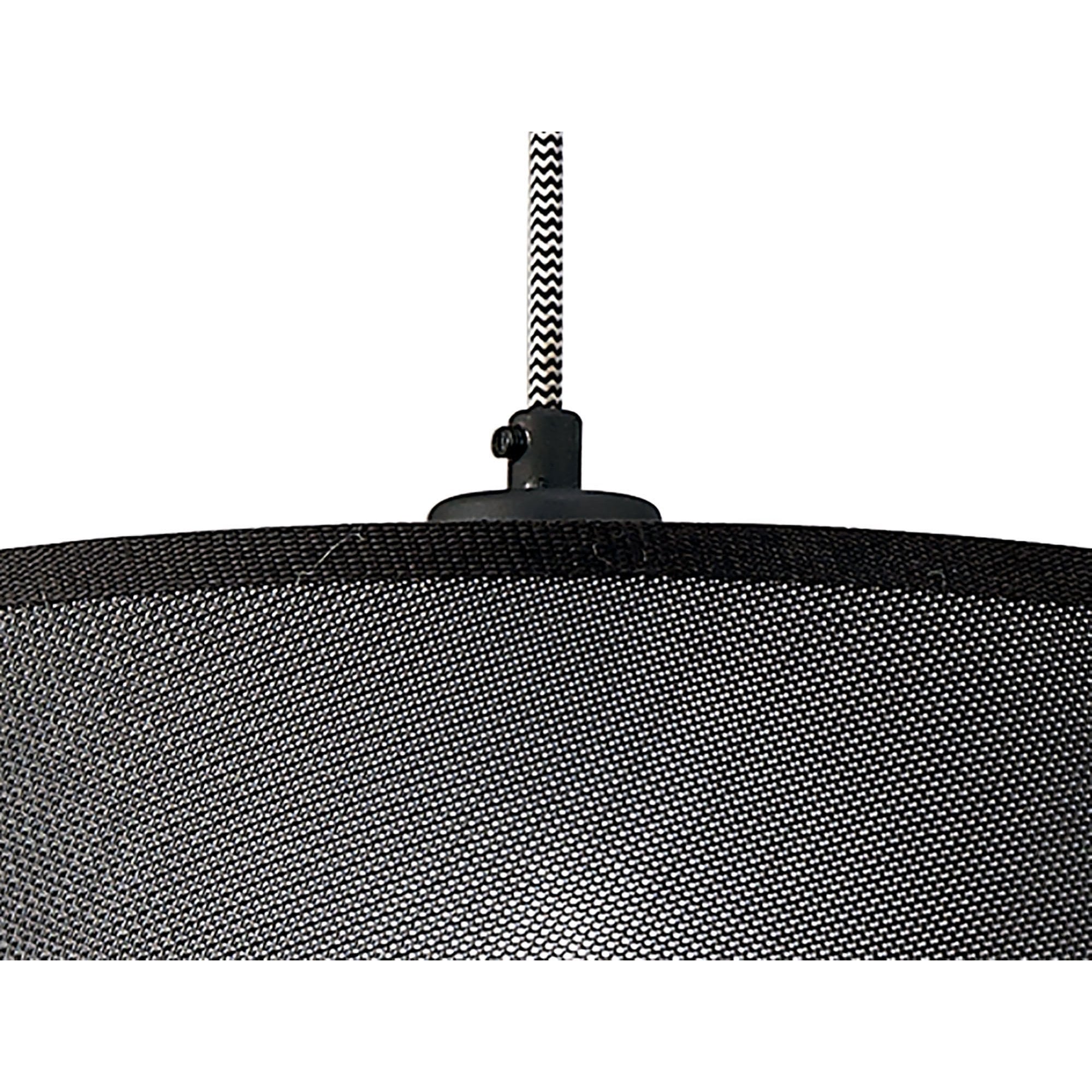 M4931 Nordica Linear Pendant Black Shade 2 Light E27 Matt Black/Beech Black Shades