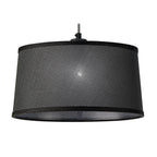 M4931 Nordica Linear Pendant Black Shade 2 Light E27 Matt Black/Beech Black Shades