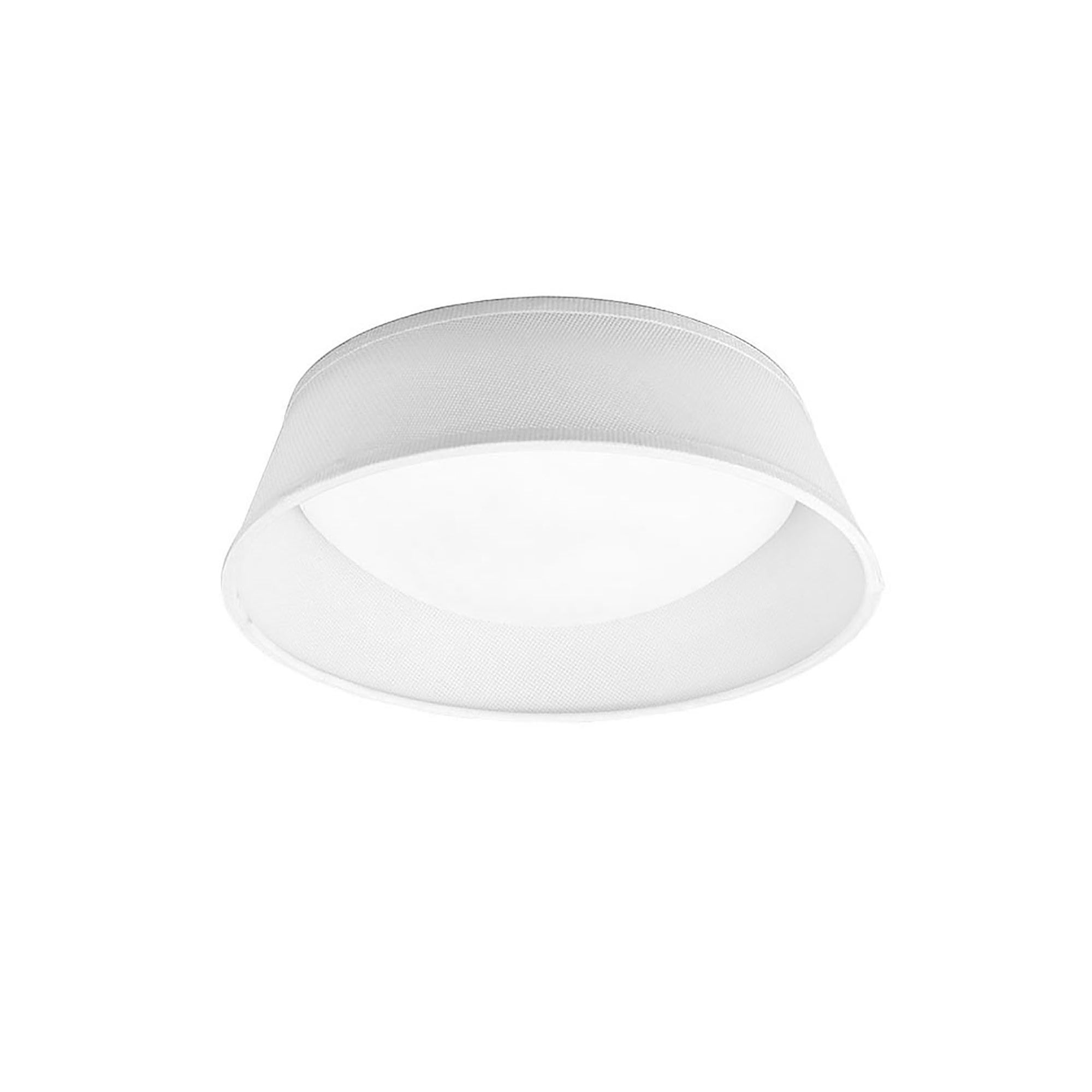 M4960E Nordica Flush Ceiling 2 Light 32cm White Acrylic Ivory White Shade