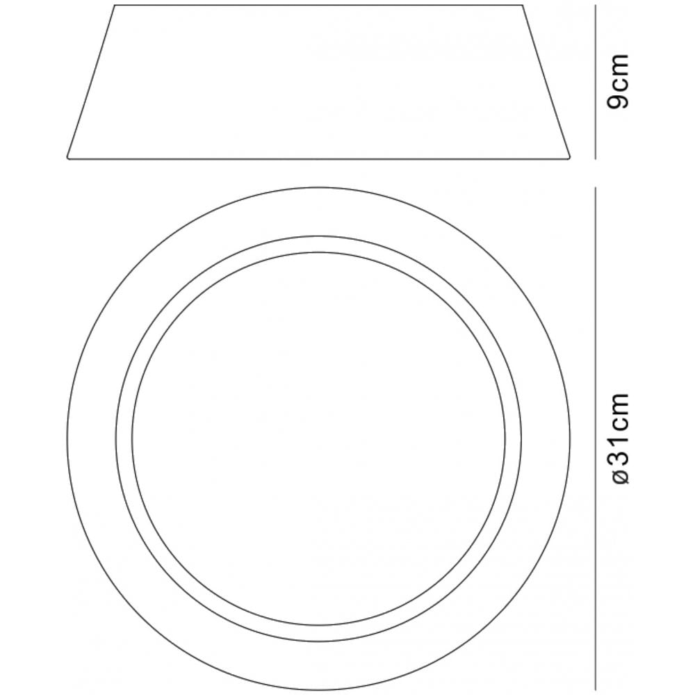 M4960E Nordica Flush Ceiling 2 Light 32cm White Acrylic Ivory White Shade