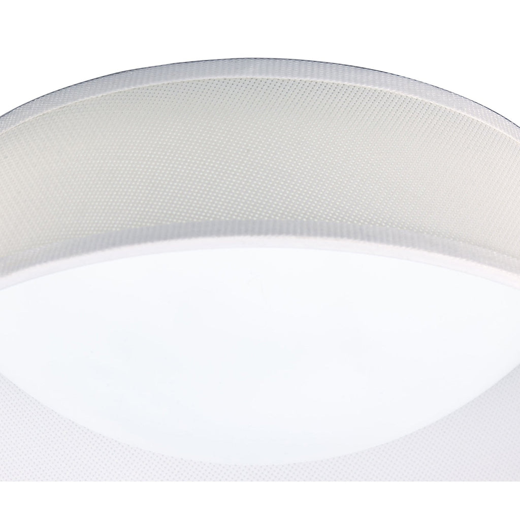 M4960E Nordica Flush Ceiling 2 Light 32cm White Acrylic Ivory White Shade