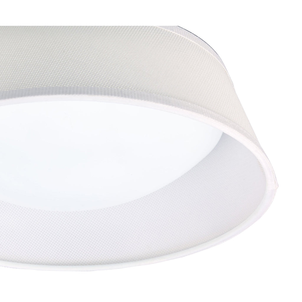 M4960E Nordica Flush Ceiling 2 Light 32cm White Acrylic Ivory White Shade