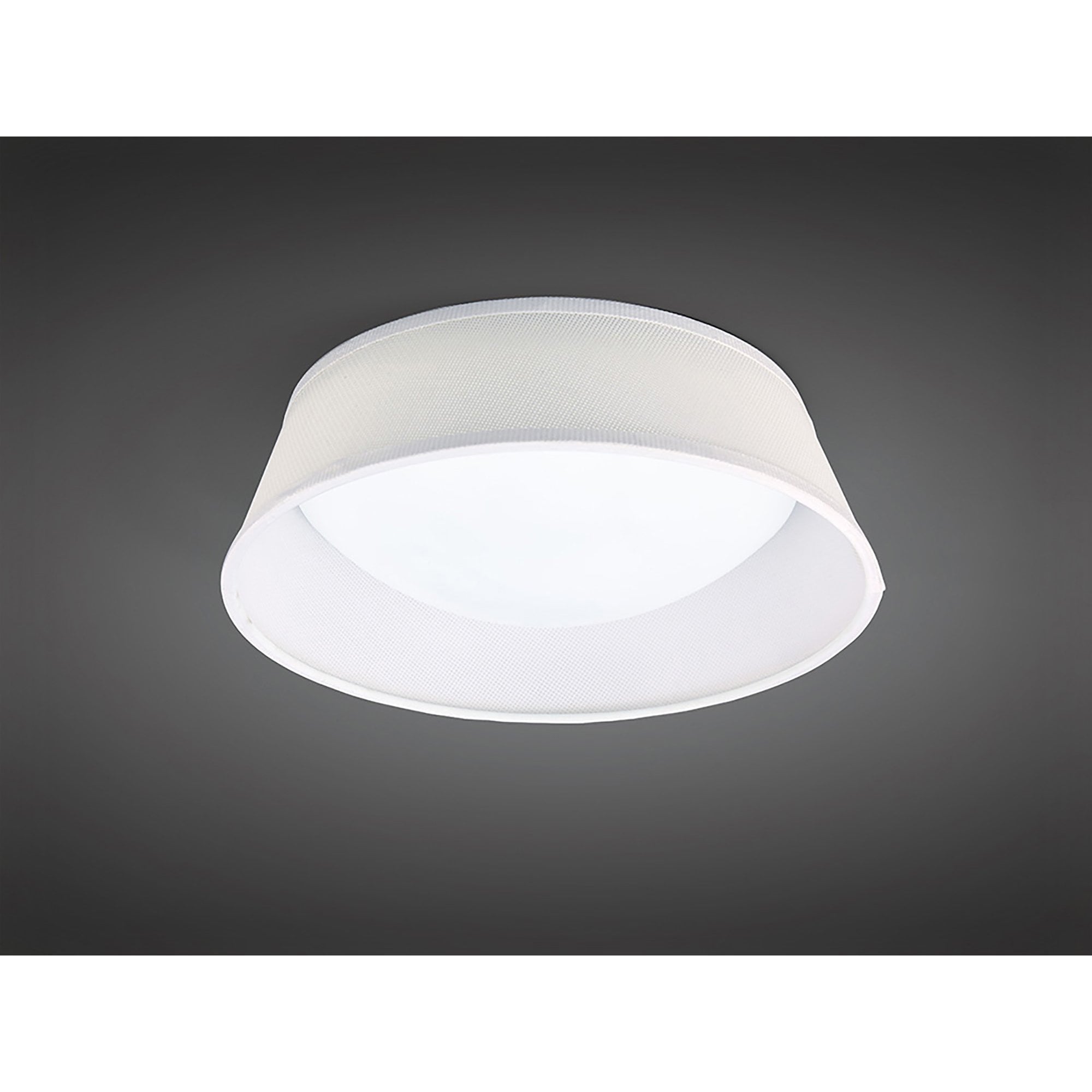 M4960 Nordica Flush Ceiling 12W LED 32CM Off White White Acrylic Ivory White Shade