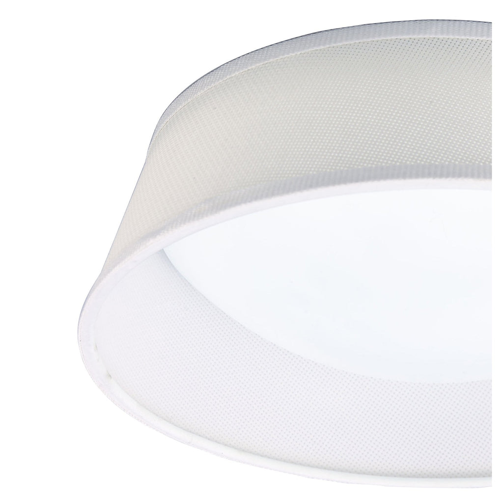 M4960 Nordica Flush Ceiling 12W LED 32CM Off White White Acrylic Ivory White Shade