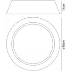 M4961 Nordica Flush Ceiling 21W LED 45CM Off White White Acrylic Ivory White Shade