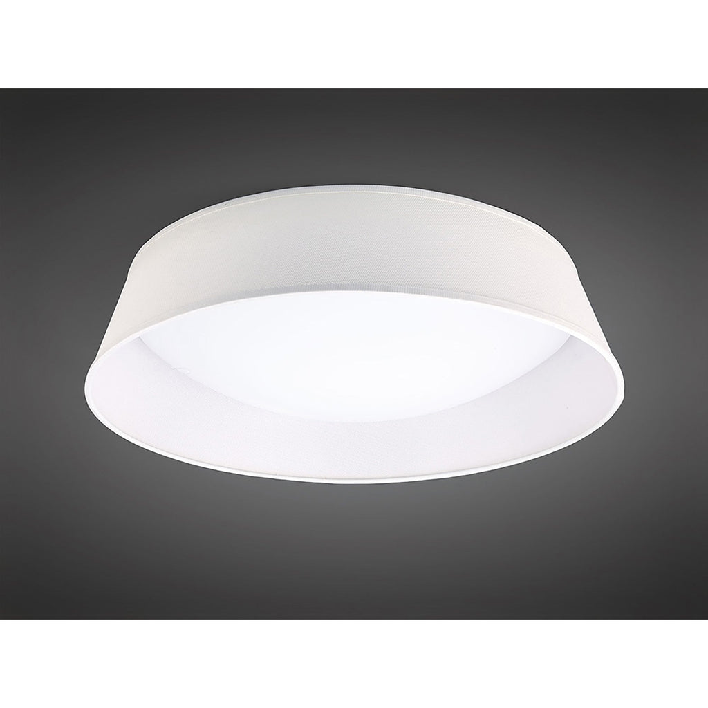 M4962 Nordica Flush Ceiling 30W LED 60CM Off White White Acrylic Ivory White Shade