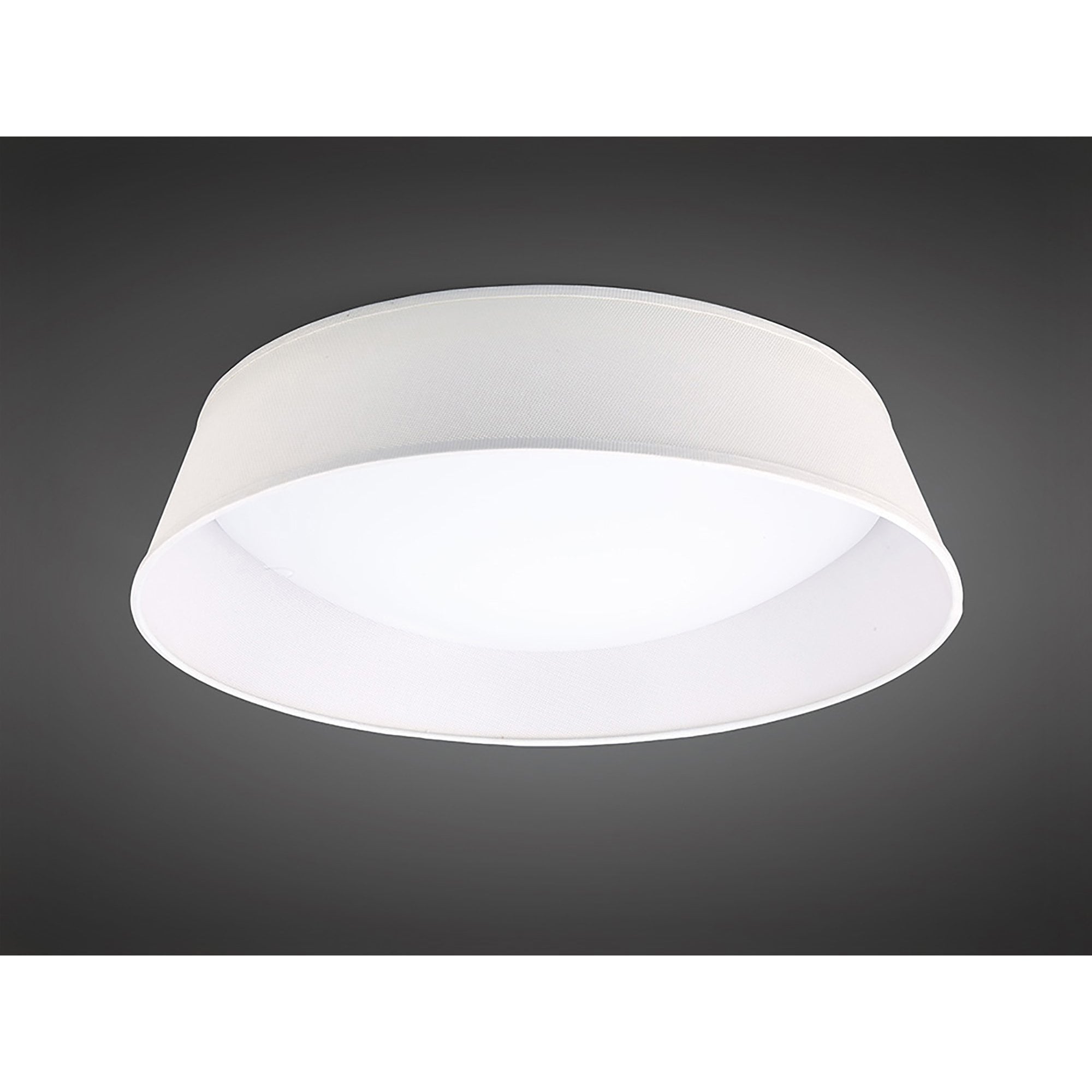 M4962 Nordica Flush Ceiling 30W LED 60CM Off White White Acrylic Ivory White Shade