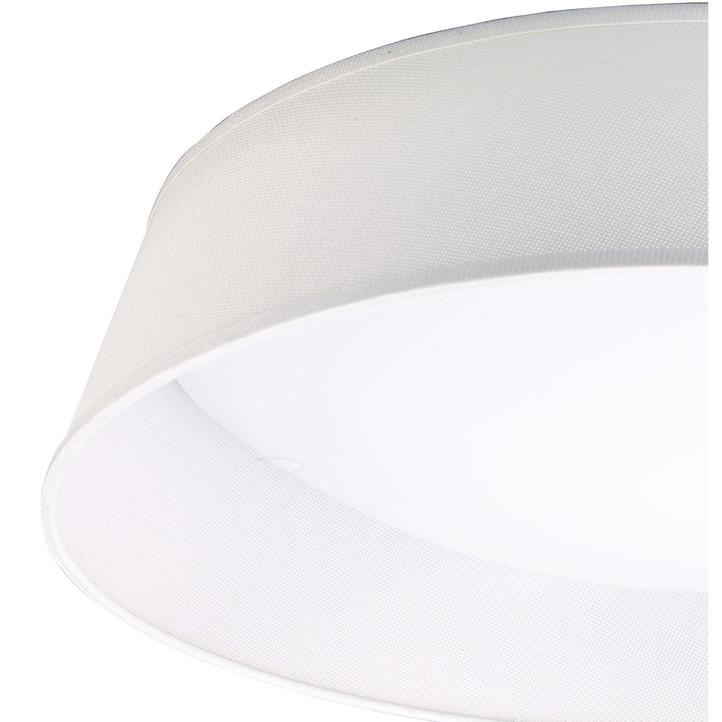 M4962 Nordica Flush Ceiling 30W LED 60CM Off White White Acrylic Ivory White Shade