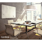 M4963 Nordica Flush Ceiling 60W LED 90cm Off White White Acrylic Ivory White Shade
