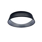 M4965E Nordica Flush Ceiling 3 Light 45cm White Acrylic Black Shade