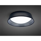 M4965E Nordica Flush Ceiling 3 Light 45cm White Acrylic Black Shade