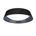 M4967E Nordica Flush Ceiling 9 Light 90cm White Acrylic Black Shade