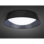 M4967E Nordica Flush Ceiling 9 Light 90cm White Acrylic Black Shade