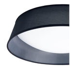 M4967E Nordica Flush Ceiling 9 Light 90cm White Acrylic Black Shade