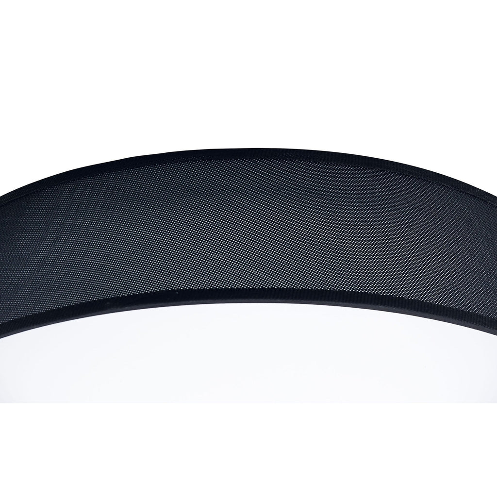 M4967E Nordica Flush Ceiling 9 Light 90cm White Acrylic Black Shade