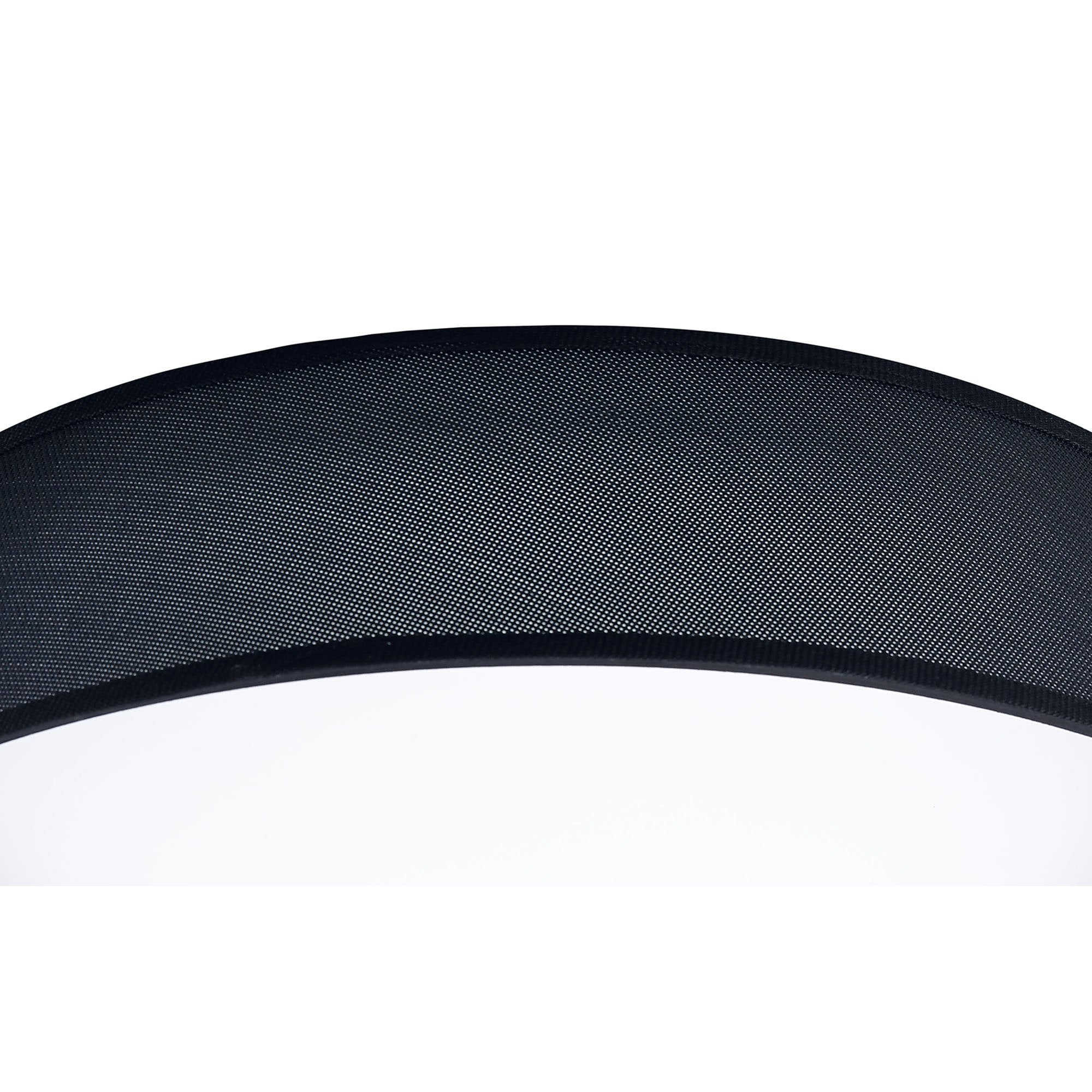M4967E Nordica Flush Ceiling 9 Light 90cm White Acrylic Black Shade