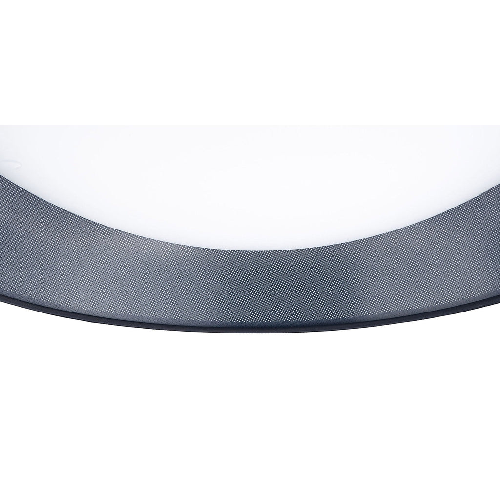 M4967E Nordica Flush Ceiling 9 Light 90cm White Acrylic Black Shade