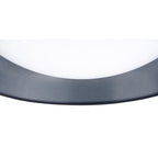 M4967E Nordica Flush Ceiling 9 Light 90cm White Acrylic Black Shade